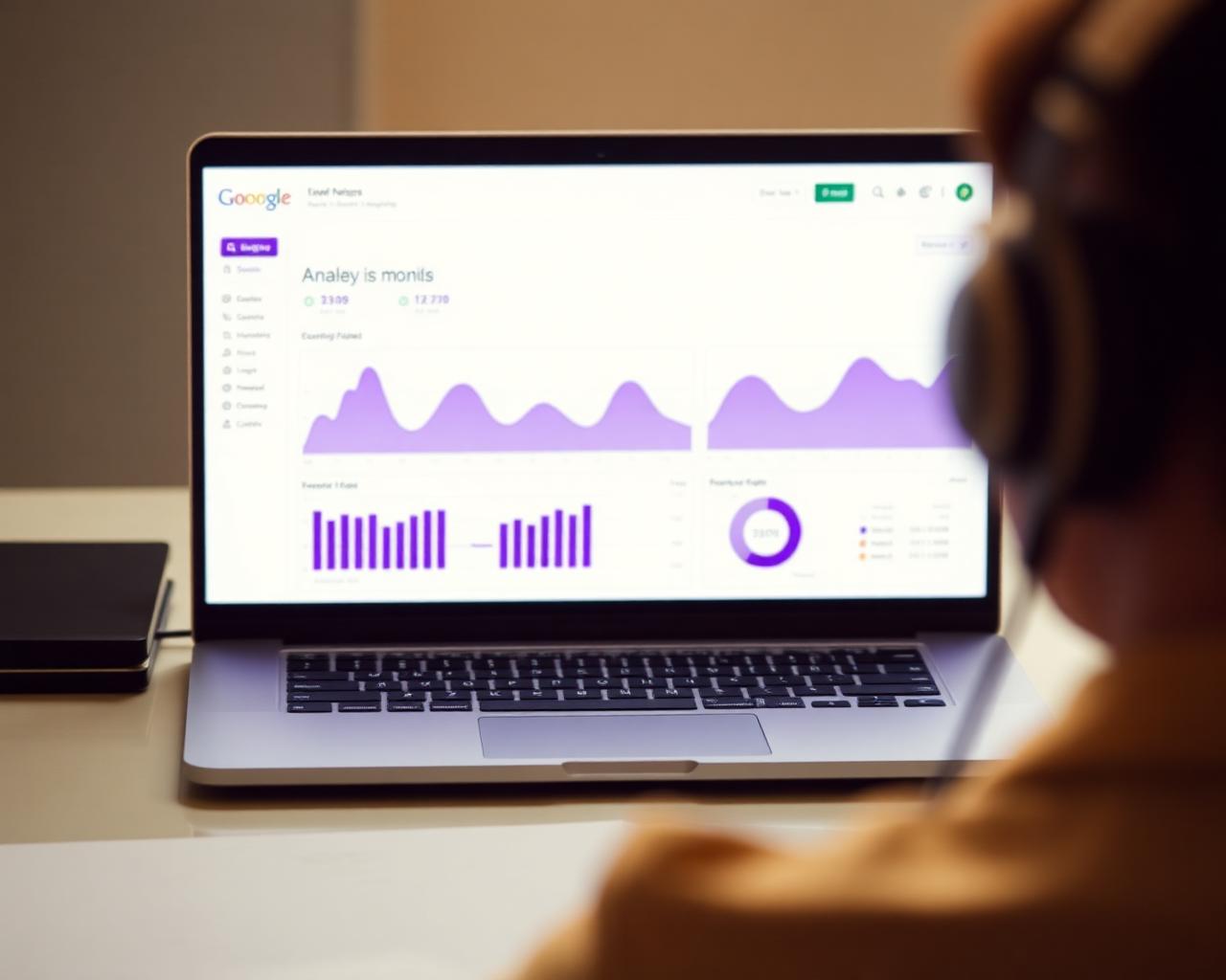 Audio waveform analysis on screen